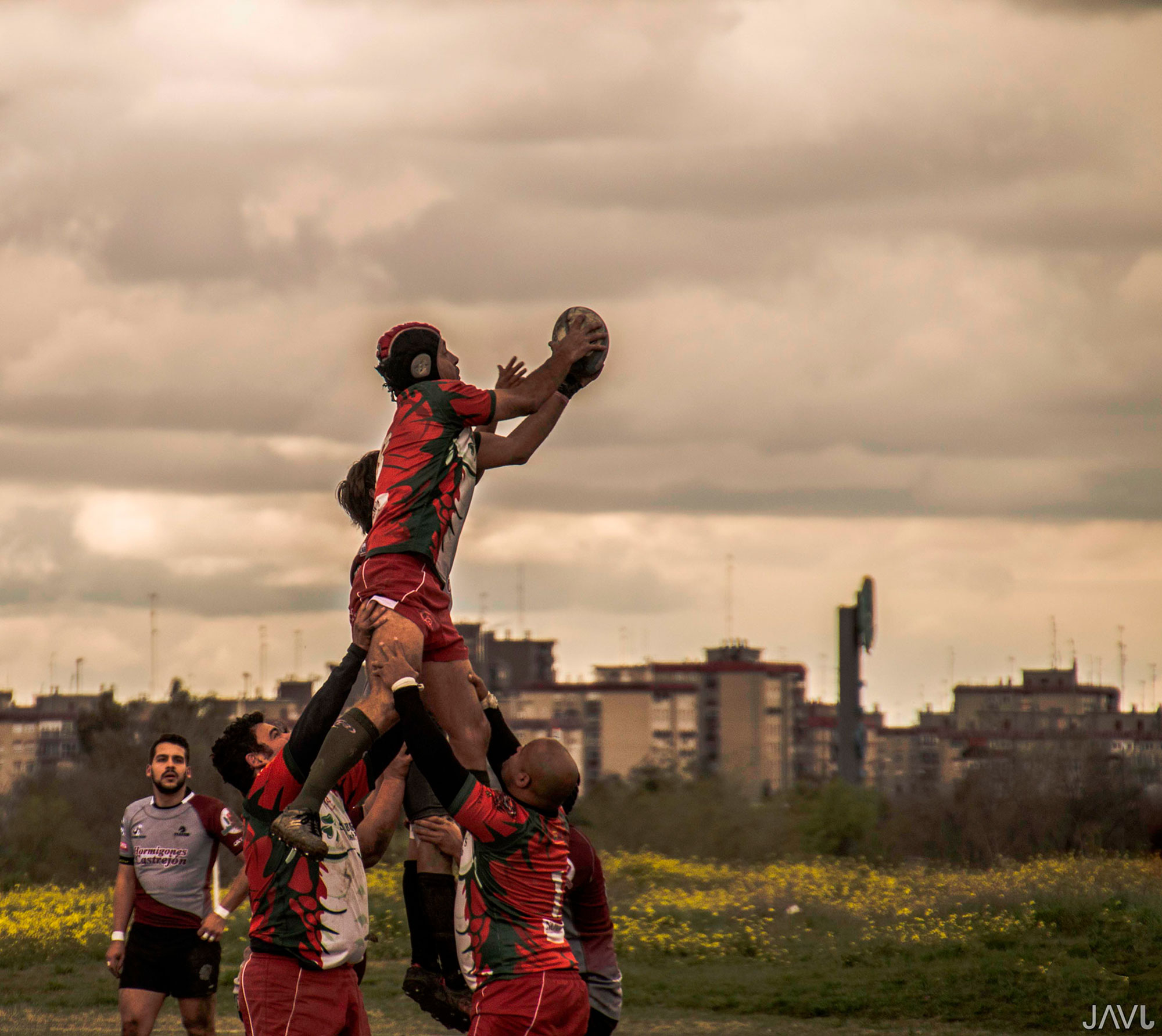 La touche de rugby